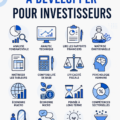 Femme lisant sur les compétences d'investissement avec un cahier et un stylo.