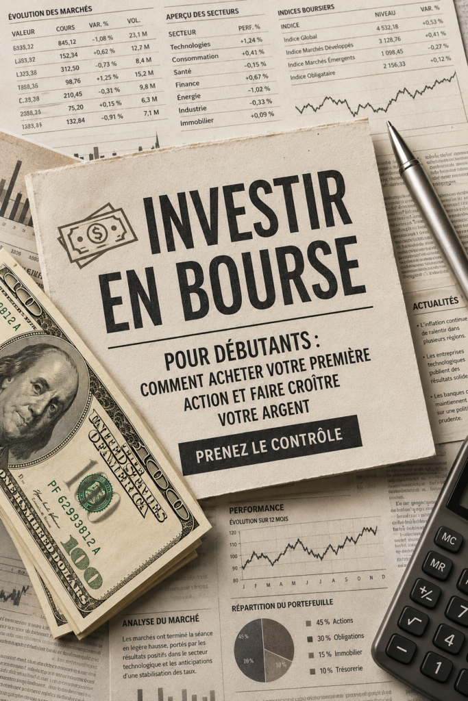 Une femme consultant des graphiques boursiers sur son ordinateur, symbolisant l'investissement en bourse.