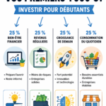 Femme souriante regardant des graphiques d'investissement avec un ordinateur portable
