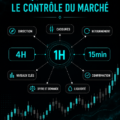 Graphique montrant des motifs de chandelier illustrant le contrôle du marché