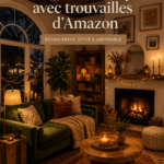 Un salon cosy avec des accessoires pratiques et chaleureux, issus de trouvailles Amazon