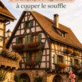 Vue pittoresque d'une maison à colombages en Alsace