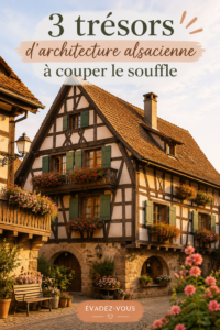 Vue pittoresque d'une maison à colombages en Alsace