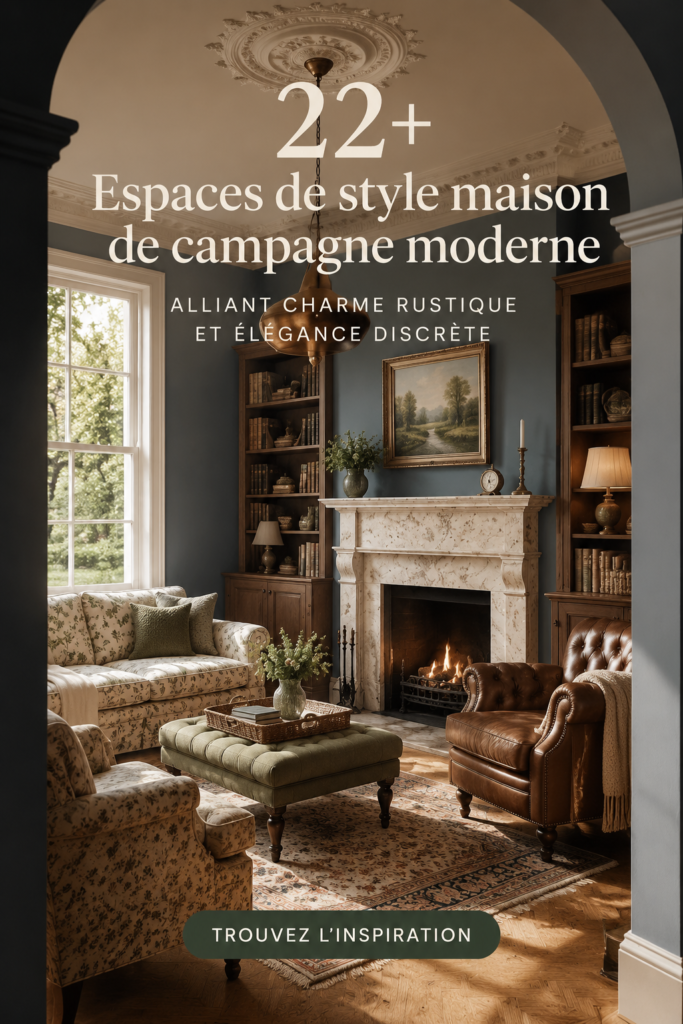 Intérieur cottage moderne avec un mélange de charme rustique et d'élégance
