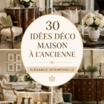 Une pièce de salon élégamment décorée dans le style old money avec des éléments vintage et des couleurs chaudes.