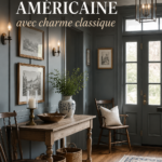 Entrée de maison avec décoration de style colonial américain