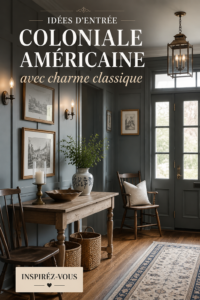 Entrée de maison avec décoration de style colonial américain