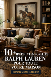 Intérieur élégant avec des éléments de décoration inspirés par Ralph Lauren
