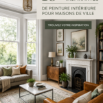 Intérieur d'appartement avec des murs peints en couleurs douces et chaleureuses.