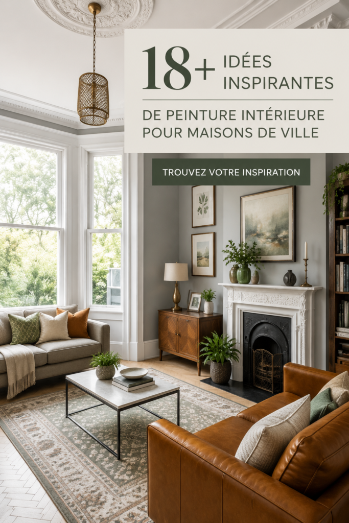 Intérieur d'appartement avec des murs peints en couleurs douces et chaleureuses.