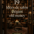 Salon élégant avec une décoration inspirée du style old money, featuring des couleurs neutres et des meubles raffinés.