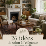 Salon élégant au style old money avec des détails raffinés
