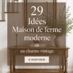 Une maison moderne avec des touches de décoration vintage chaleureuse.