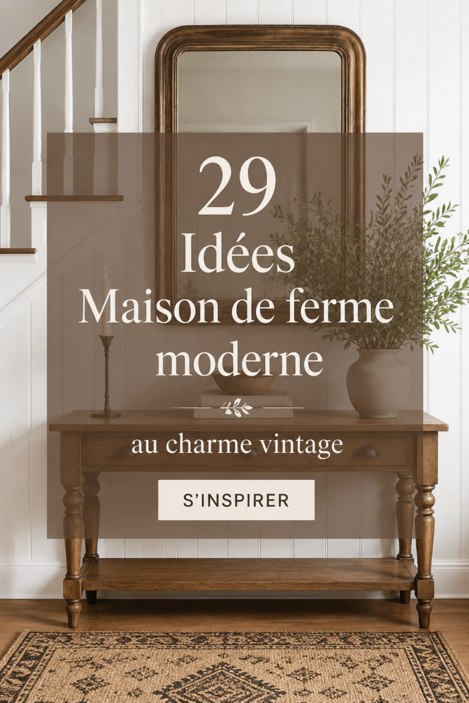 Une maison moderne avec des touches de décoration vintage chaleureuse.