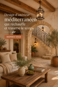 Un salon aux accents méditerranéens avec des couleurs chaudes et des matériaux naturels