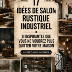 Un salon chaleureux avec des éléments rustiques et industriels, créé pour un confort maximal