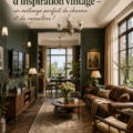 Salon vintage alliant charme et caractère avec des meubles rétro