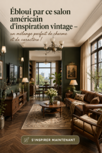 Salon vintage alliant charme et caractère avec des meubles rétro