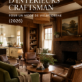 Exemple d'un salon au style Craftsman moderne avec des matériaux naturels et des lignes épurées