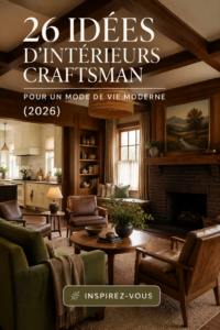 Exemple d'un salon au style Craftsman moderne avec des matériaux naturels et des lignes épurées