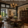 Salle à manger élégante avec une décoration intemporelle et des meubles classiques.
