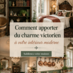 Intérieur moderne avec des éléments de décoration victorienne chaleureux.