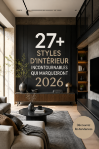 Styles d'intérieur moderne et élégant pour 2026.