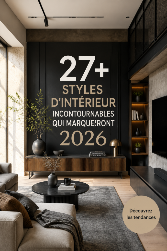 Styles d'intérieur moderne et élégant pour 2026.