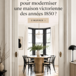 Intérieur d'une maison victorienne modernisée avec des éléments contemporains