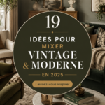 Un intérieur élégant combinant des meubles vintage et modernes.