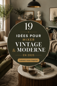 Un intérieur élégant combinant des meubles vintage et modernes.