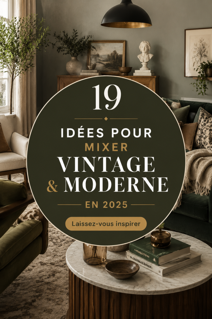 Un intérieur élégant combinant des meubles vintage et modernes.