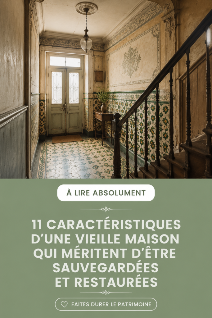 Maison ancienne avec moulures et architecture historique