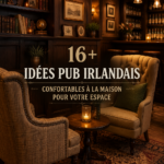 Intérieur chaleureux d'un pub irlandais recréé à domicile
