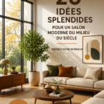 Salon moderne avec des couleurs neutres et un mobilier contemporain