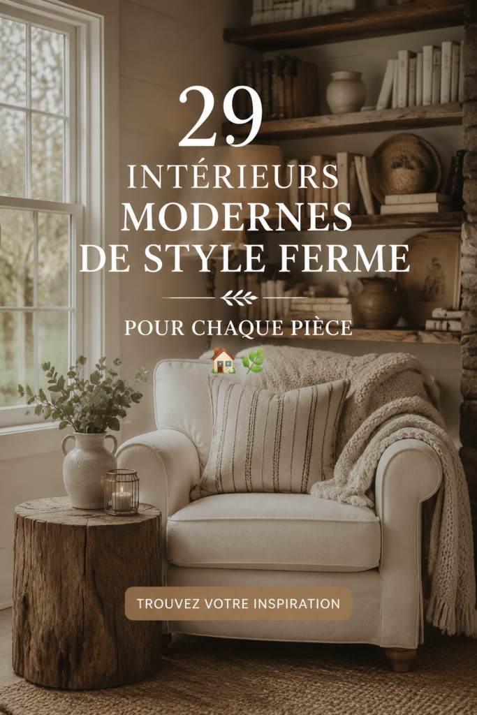Intérieur moderne d'une maison de campagne avec des éléments chaleureux et décoratifs
