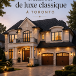 Un salon avec une décoration intérieure classique et élégante à Toronto