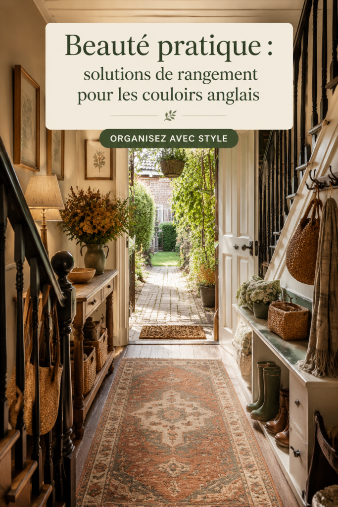 Couloir moderne avec des solutions de rangement élégantes et pratiques.