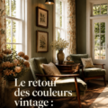 Un intérieur moderne avec des touches de couleurs vintage chaleureuses.
