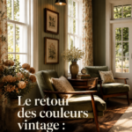 Un intérieur moderne avec des touches de couleurs vintage chaleureuses.