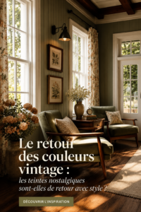 Un intérieur moderne avec des touches de couleurs vintage chaleureuses.