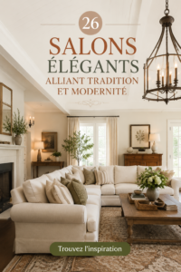Un salon chaleureux combinant des éléments modernes et traditionnels.