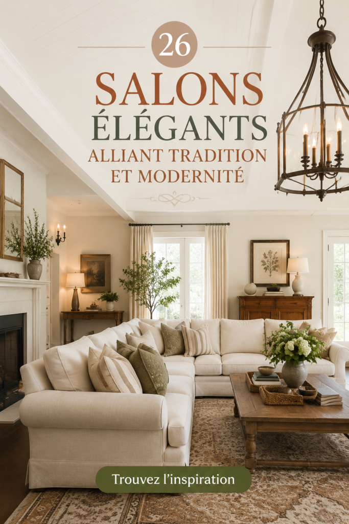 Un salon chaleureux combinant des éléments modernes et traditionnels.
