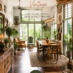 Un magnifique paysage de Singapour illustrant la végétation luxuriante et le charme vintage de la ville.