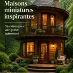 Design chaleureux d'une tiny house moderne en bois entourée de verdure.
