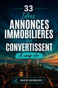 Exemple d'une annonce immobilière créative et attrayante.