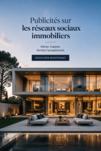 Annonce immobilière sur les réseaux sociaux avec une maison séduisante
