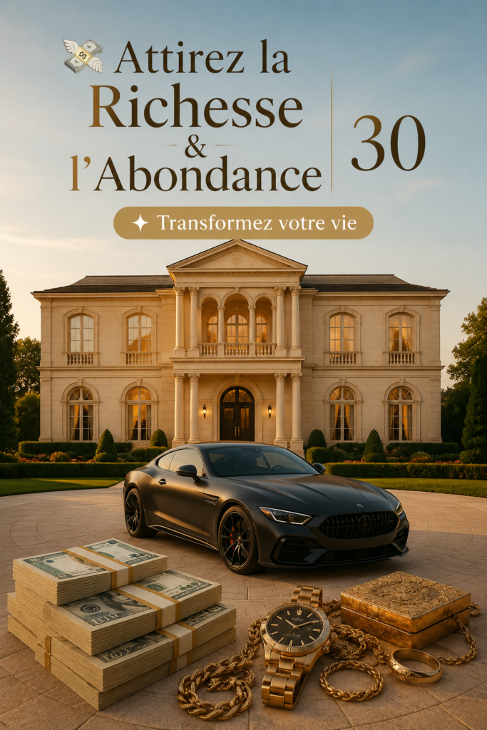 Une femme méditant dans un espace inspirant, représentant l'attraction de la richesse et de l'abondance.