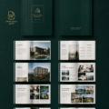 Brochure immobilière de luxe avec un design élégant