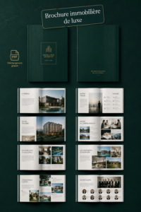 Brochure immobilière de luxe avec un design élégant